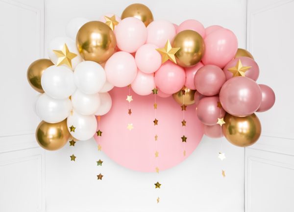 Balloon garland - pink, 200cm (1 pkt / 60 pc.)