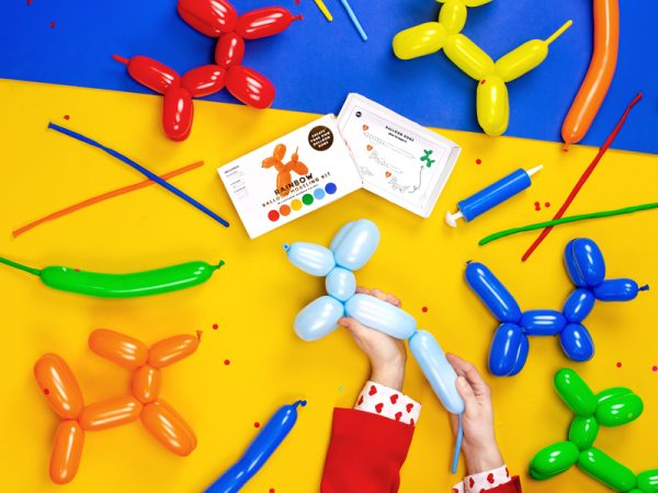 Modeling pastel balloons 130cm with pump, mix (1 pkt / 30 pc.)