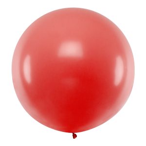 Round Balloon 1m, Pastel Red