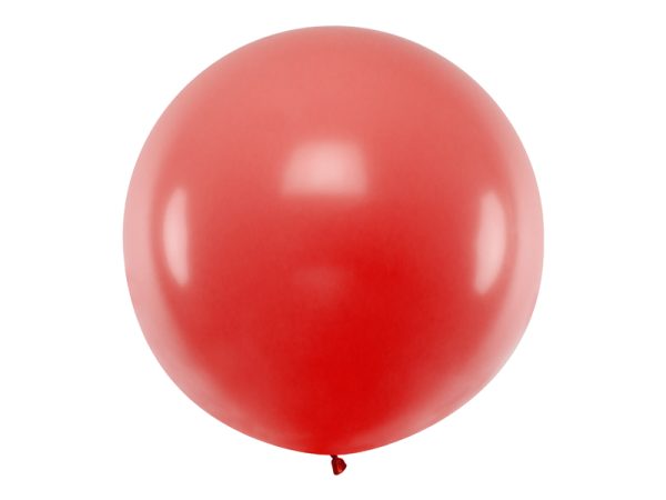 Round Balloon 1m, Pastel Red