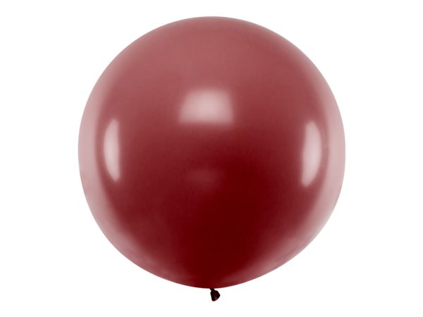 Round Balloon 1m, Pastel Burgundy
