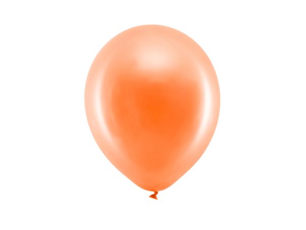 Rainbow Balloons 23cm metallic, orange (1 pkt / 10 pc.)