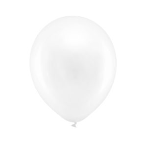 Rainbow Balloons 23cm metallic, white (1 pkt / 10 pc.)