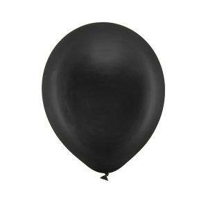 Rainbow Balloons 23cm metallic, black (1 pkt / 10 pc.)