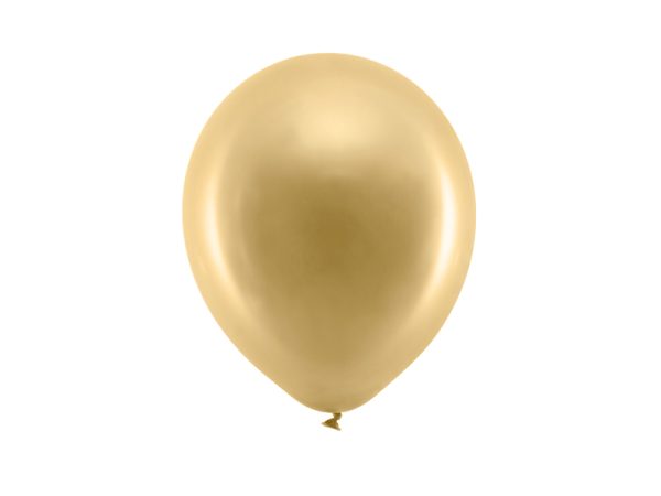 Rainbow Balloons 23cm metallic, gold (1 pkt / 100 pc.)