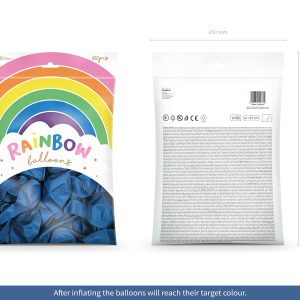 Rainbow Balloons 23cm metallic, navy blue (1 pkt / 100 pc.)