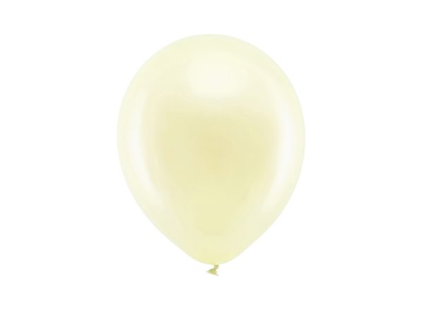 Rainbow Balloons 23cm metallic, cream (1 pkt / 10 pc.)