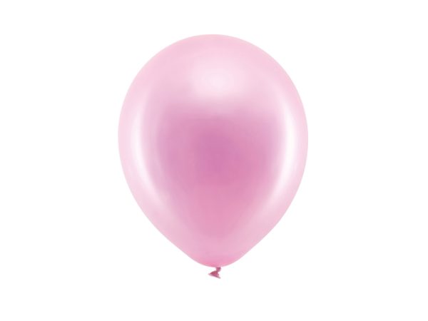 Rainbow Balloons 23cm metallic, pink (1 pkt / 10 pc.)