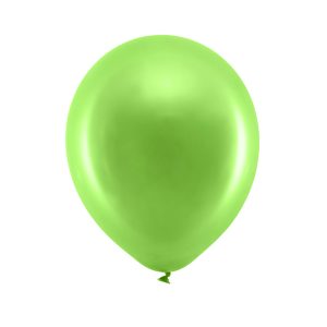 Rainbow Balloons 23cm metallic, light green (1 pkt / 10 pc.)