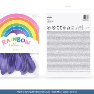 Rainbow Balloons 23cm pastel, violet (1 pkt / 10 pc.)