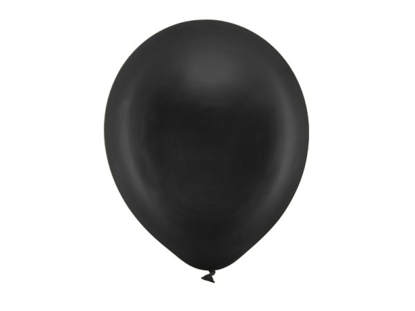 Rainbow Balloons 30cm metallic, black (1 pkt / 10 pc.)