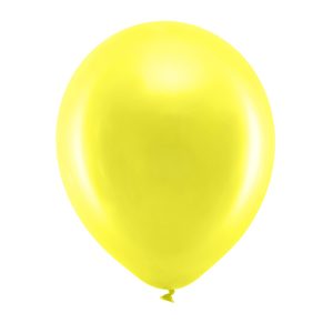 Rainbow Balloons 30cm metallic, yellow (1 pkt / 10 pc.)