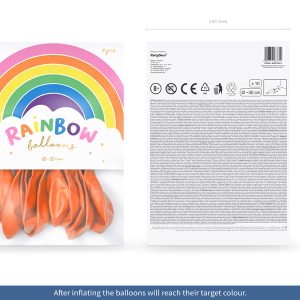 Rainbow Balloons 30cm pastel, orange (1 pkt / 10 pc.)