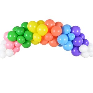 Rainbow Balloons 30cm pastel, white (1 pkt / 10 pc.)