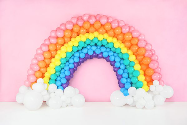 Rainbow Balloons 30cm pastel, white (1 pkt / 100 pc.)