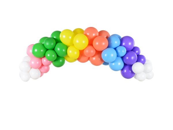Rainbow Balloons 30cm pastel, white (1 pkt / 100 pc.)