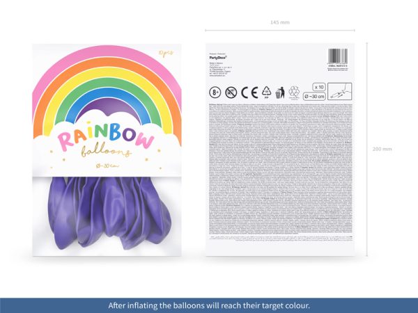 Rainbow Balloons 30cm pastel, violet (1 pkt / 10 pc.)