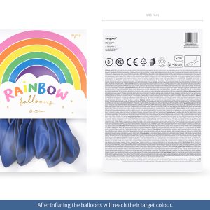 Rainbow Balloons 30cm pastel, navy blue (1 pkt / 10 pc.)