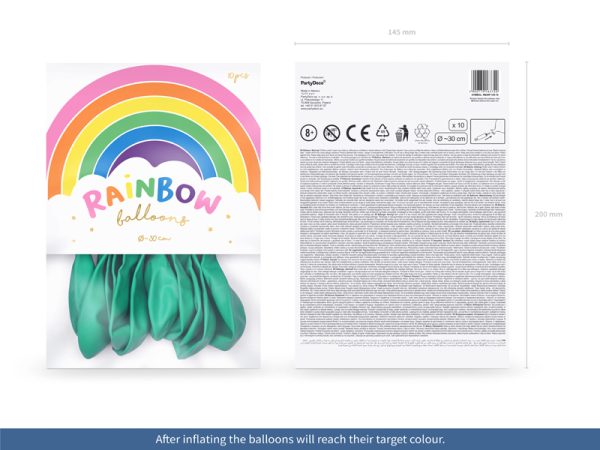 Rainbow Balloons 30cm pastel, mint (1 pkt / 10 pc.)