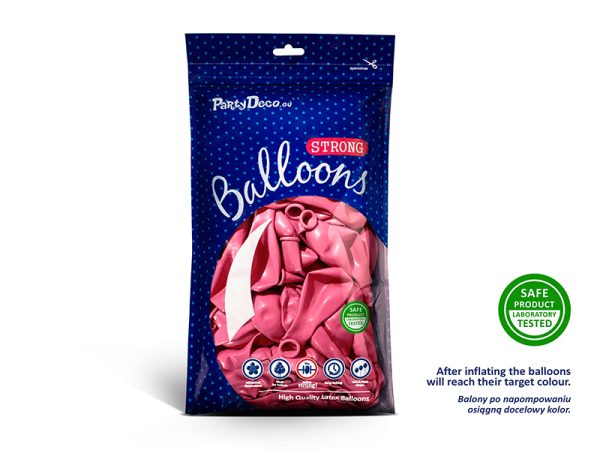 Strong Balloons 23cm, Metallic Hot Pink (1 pkt / 100 pc.)