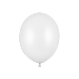 Strong Balloons 23cm, Metallic Pure White (1 pkt / 100 pc.)