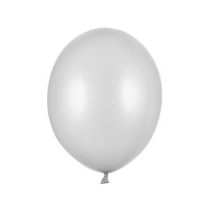 Strong Balloons 27cm, Metallic Silver Snow (1 pkt / 100 pc.)Strong Balloons 27cm, Metallic Silver Snow (1 pkt / 100 pc.)