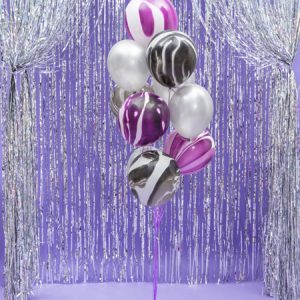 Strong Balloons 27cm, Metallic Silver Snow (1 pkt / 100 pc.)