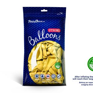 Strong Balloons 27cm, Metallic Lemon Zest (1 pkt / 100 pc.)