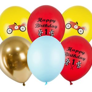 Balloons 30cm, Happy Birthday, mix (1 pkt / 6 pc.)