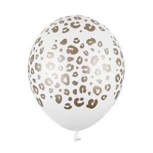 Balloons 30 cm, Spots, Pastel Pure White (1 pkt / 50 pc.)