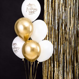 Balloons 30 cm, Happy Birthday To You, Pastel Pure White (1 pkt / 50 pc.)