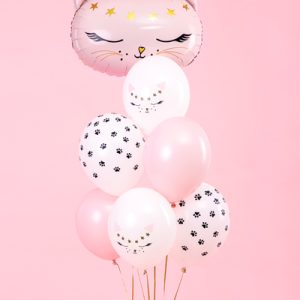 Balloons 30cm, Cat, mix (1 pkt / 6 pc.)
