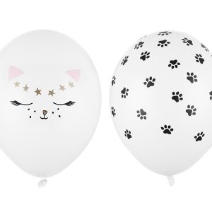 Balloons 30 cm, Cat, Pastel Pure White (1 pkt / 50 pc.)