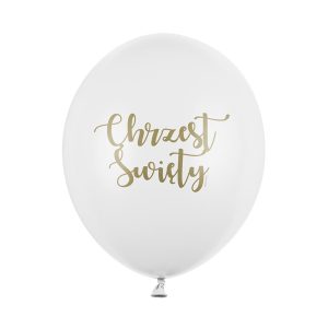 Balloons 30 cm, Chrzest Święty, Pastel Pure White (1 pkt / 6 pc.)