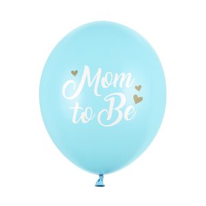 Balloons 30 cm, Mom to Be, Pastel Light Blue (1 pkt / 6 pc.)