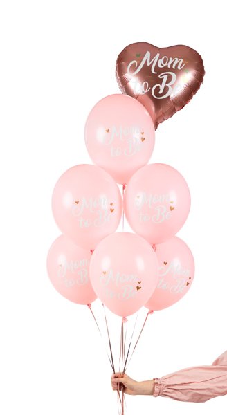 Balloons 30 cm, Mom to Be, Pastel Pale Pink (1 pkt / 50 pc.)