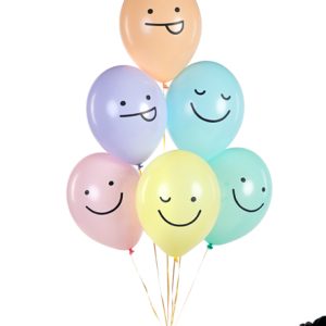 Balloons 30 cm, Faces, mix (1 pkt / 50 pc.)