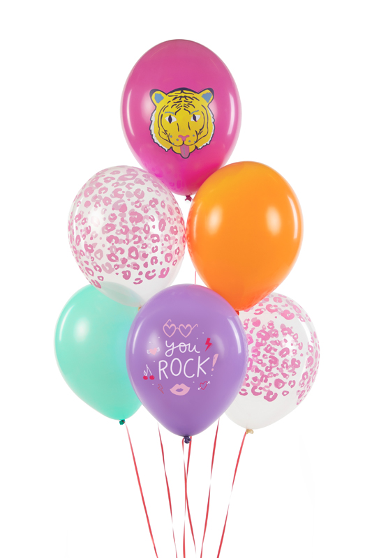 Balloons 30 cm, You Rock, mix (1 pkt / 6 pc.)