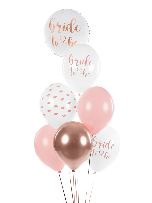 Balloons 30 cm, Bride to be, mix (1 pkt / 6 pc.)