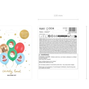 Balloons 30 cm, Candy land, mix (1 pkt / 6 pc.)