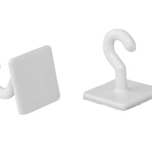 Self-adhesive hooks, plastic, maximum load 1kg (1 pkt / 20 pc.)Self-adhesive hooks, plastic, maximum load 1kg (1 pkt / 20 pc.)